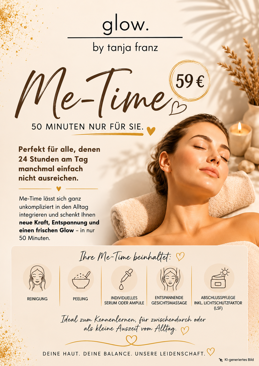 Gesichtsbehandlung, Me - Time, kurze Auszeit, 
